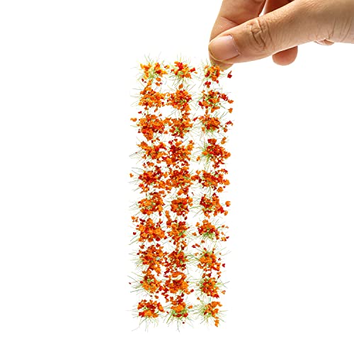 90 Pcs Diy Miniature Colorful Flower Cluster Flower Vegetation Groups Static Grass Tufts For Train Landscape Railroad Scenery Sand Military Layout Model Miniature Bases And Dioramas #TOP1