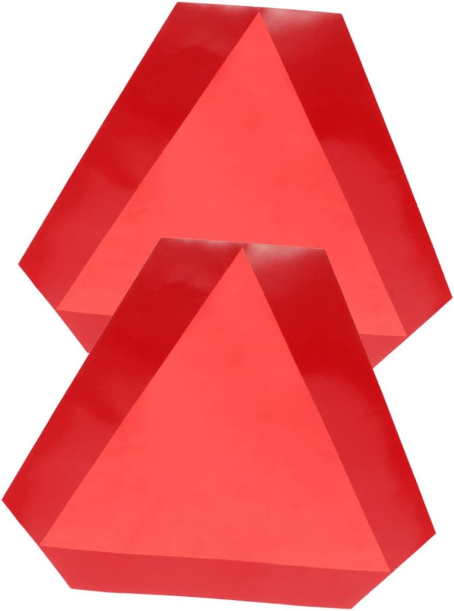 Gatuida 6pcs Slow Moving Vehicle Sign Triangle Safety Reflectors Adhesive for Vehicles Construction