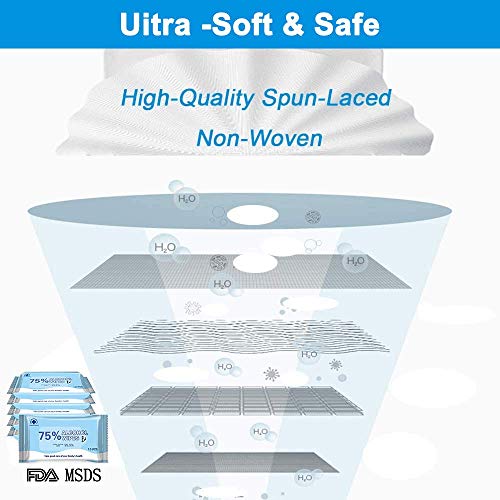 image for NAILGIL 75% Alcohol Wet Wipes, Portable Hand Wipes Towel Disposable St