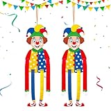 Montage et rangement faciles : la décoration clown est légère, facile à installer (sans outils) et peut être retirée sans laisser de résidus. Après la fête, pliable et réutilisable pour gagner de la place - La décoration parfaite pour le carnaval pour de nombreuses années et occasions