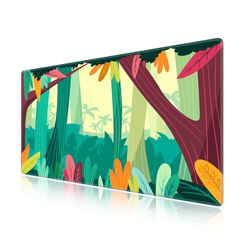 Tapis de souris gamer XXL LL-COEUR verdure 700x400mm grand sous main de bureau étanche