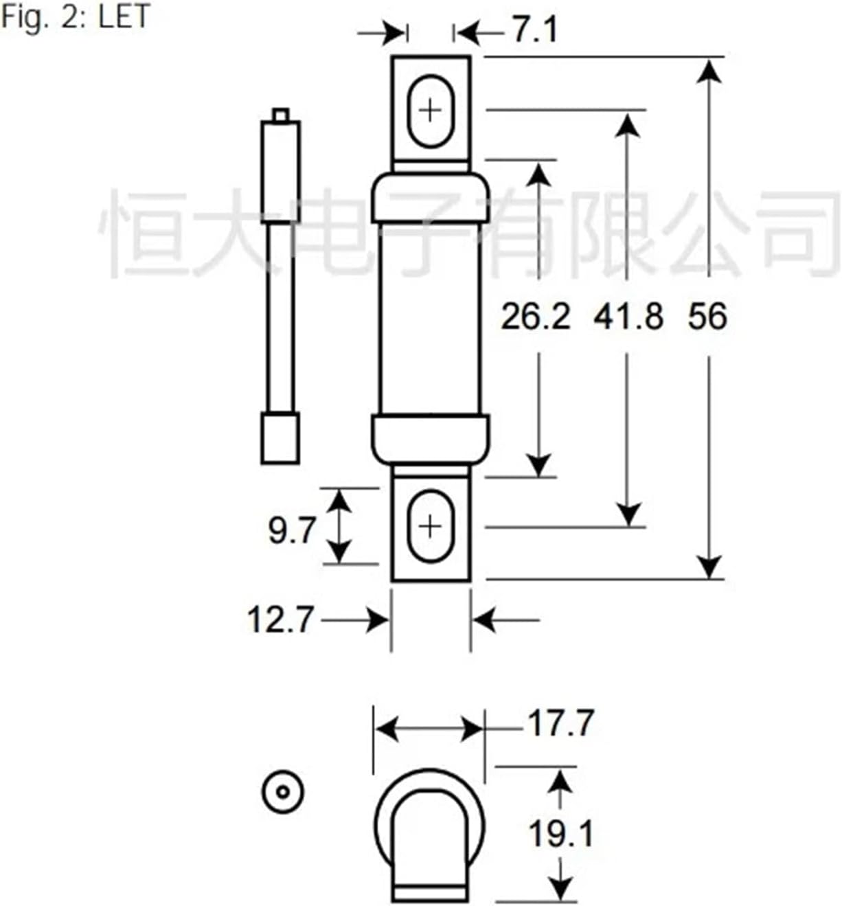 Fuse BS88:4 25LET 25A 32LET A 35LET A 50LET A 63LET A 80LET 80A 100LET 100A 125LET 125A 160LET 160A 180LET 240V(125LET 125A)