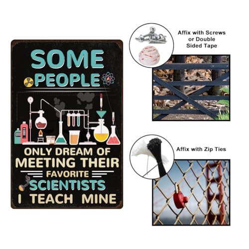 Hobbspring 1pc Vintage Metal Tin Sign 30x20cm Retro Science Lab Sign Some People Only Dream Of Meeting Plaque Poster for Classroom Home Office Bar Cafe Garden Wall Decorations - Image 4