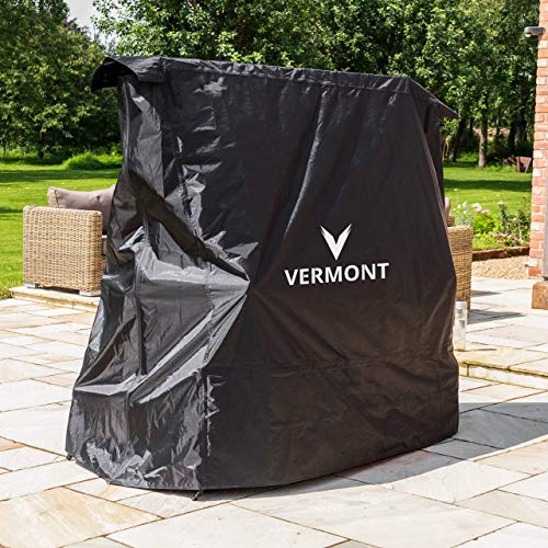 Funda de mesa de ping pong Vermont resistente 2 en 1 abierta y plegada