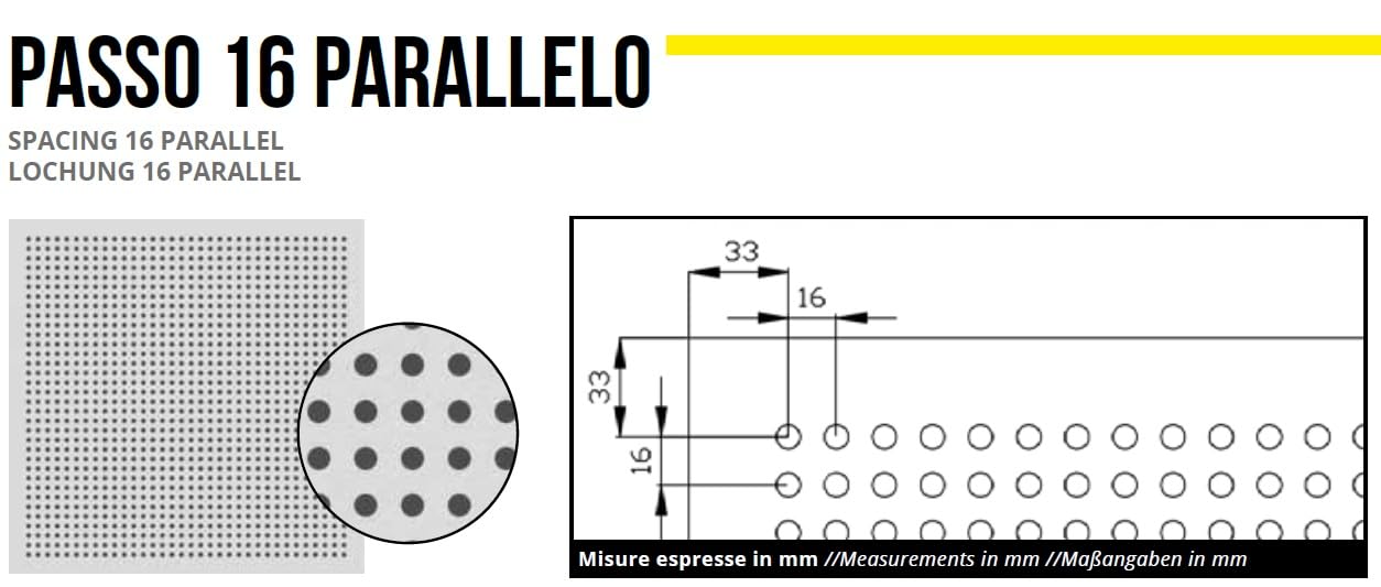 Akifix ITP K02A13_600X600_9005 – Paneles negros perforados de cartón yeso para falso techo – Diámetro del agujero 8 mm – Distancia entre ejes 16 mm paralelo – 60 x 60 x 1,25/1,8 m² – 5 unidades de