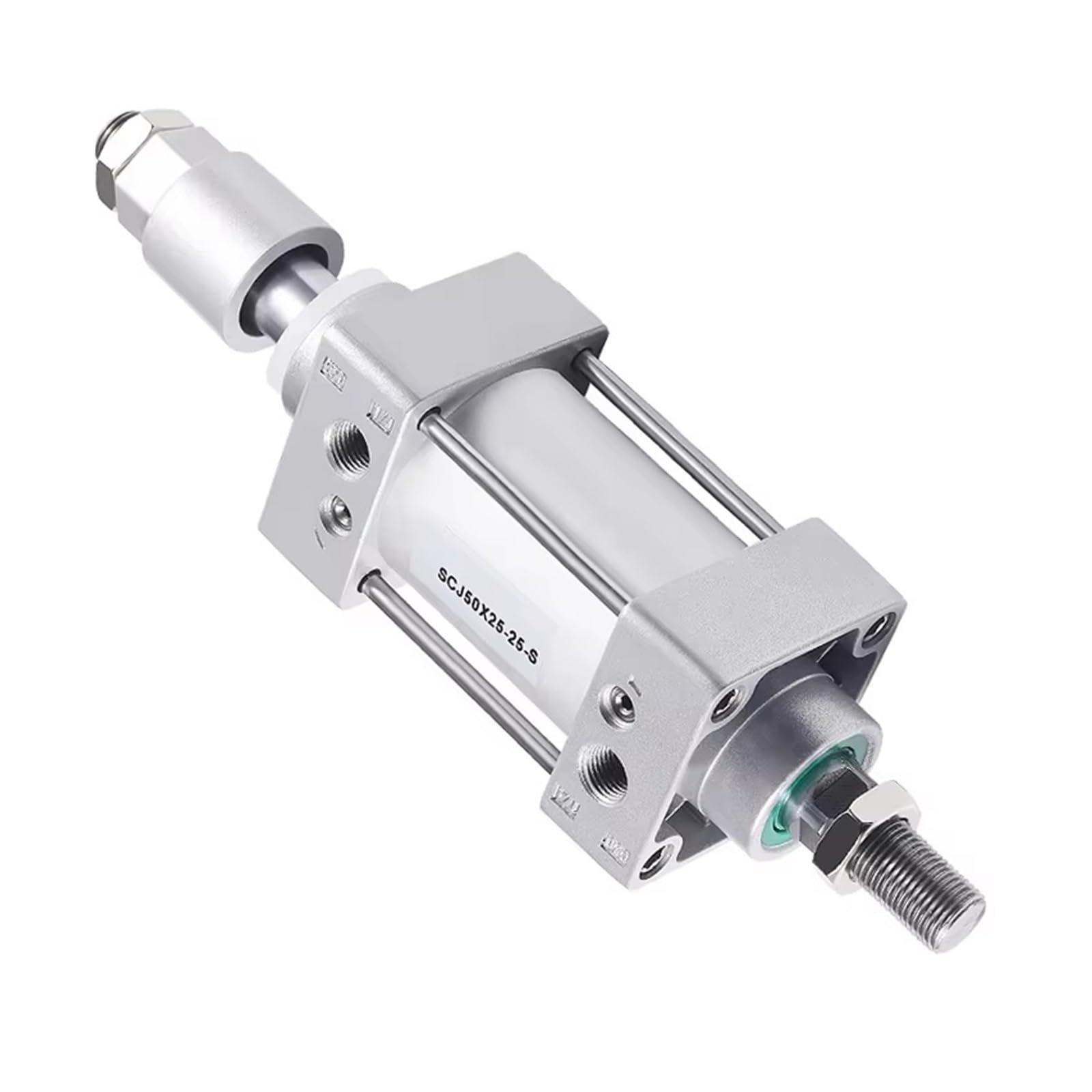 SCJ32*50/75/100/150/200-50-S Standard Luft Pneumatikzylinder Einstellbare Kolben Doppelstange Reset Dichtung Staubdicht(Stroke 0-50mm,SCJ40 (40mm))