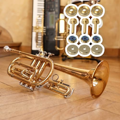 Lovermusic Brass Trumpet Turquoise Finger Buttons + Rods + Valve Covers Repair Accessories Pack of 3 - Thumbnail 2