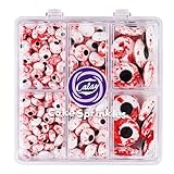 Halloween Sprinkles Edible Candy Eyes, 130g/4.6oz Bloody Red Eyeball Sprinkles for Decorating, Cupcake, Ice Cream, Donuts toppers 7mm 1cm 2cm