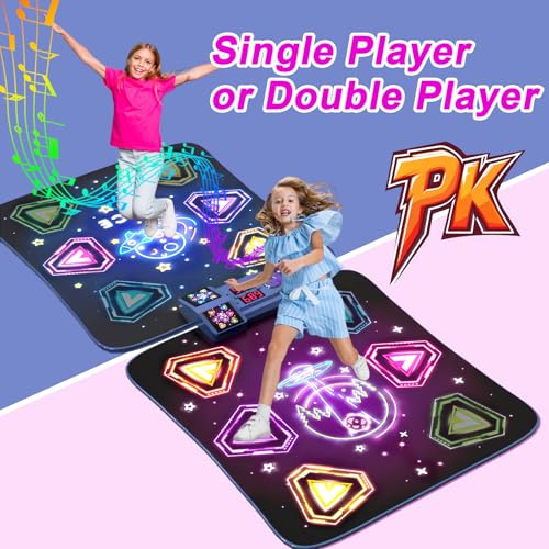 image for TooLion Dance Mat Toys for 3-12 Year Old Girls Boy, 2 Players Dance Ma