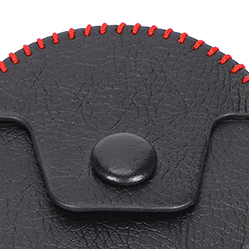 Funda de auriculares redonda para FreeBuds 3 en cuero PU negro compacto 4