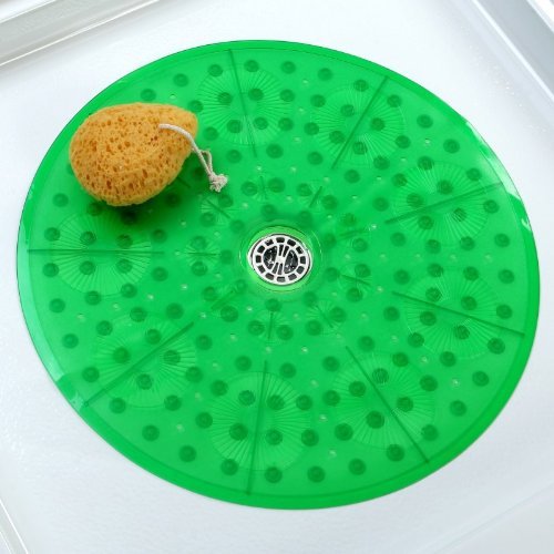 Essential Round Shower Mat Green Home & Kitchen