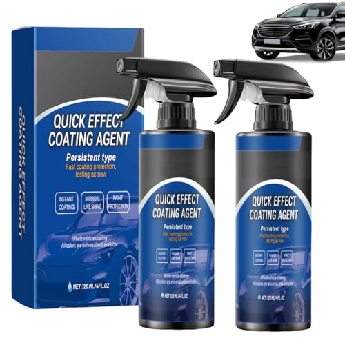 LAKPYN 2 Pièces Polish Voiture Spray,Quick Effect Coating Agent,Spray de Revêtement pour Peinture Automobile, Résistant à l'eau et à l'huile,Pièces Automobiles
