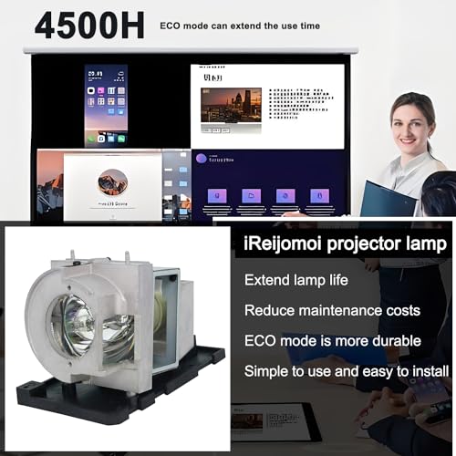 iReijomoi Replacement Lamp BL-FU260B SP.72701GC01 Bulb with Housing for OPTOMA EH319UST,EH319USTi,EH320UST,EH320USTi,GT5000,W320UST,W320USTi,X320UST,X320USTi Projectors - Image 3
