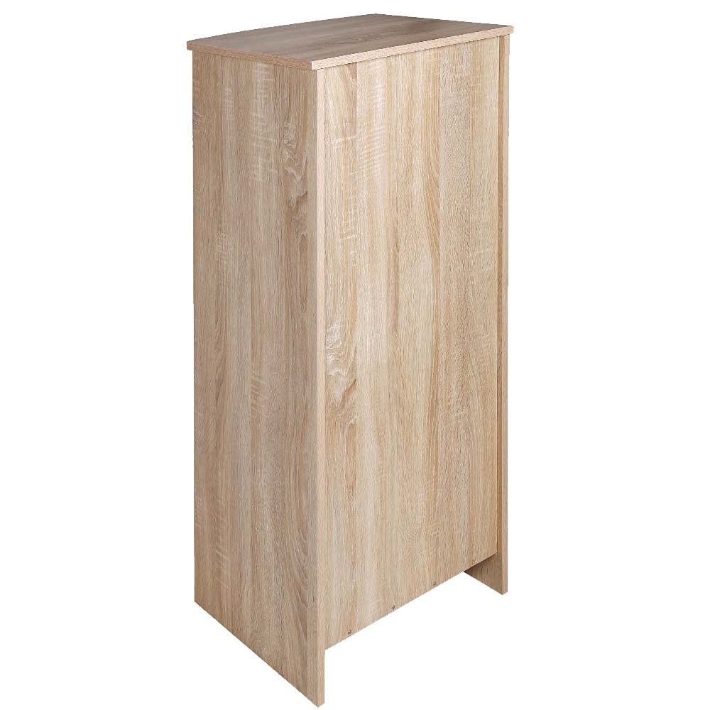 BAKAJI Mobile Cassettiera Mobiletto 7 Cassetti Settimino in Legno MDF Pomelli in Metallo Design Moderno Arredamento Casa Camera da Letto Dimensione 46 x 42 x 116 cm (Quercia)