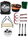 Liv & Jane Co. Ninja Line Obstacle Course - 46' Set for Backyard Ninja Warrior Fun and Fitness for Kids - 8 Handles for Variety with Tree Protectors Included (Blue, Long)