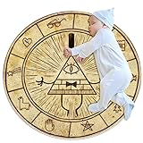 Inhomer Small Area Rugs Bathroom Rugs Bill Cipher Wheel Zodiac Non-Slip Throw Rug Floor Carpet Door Mat for Sofa Bedroom Nursery Decor, (Round - 2.2ft Diameter)