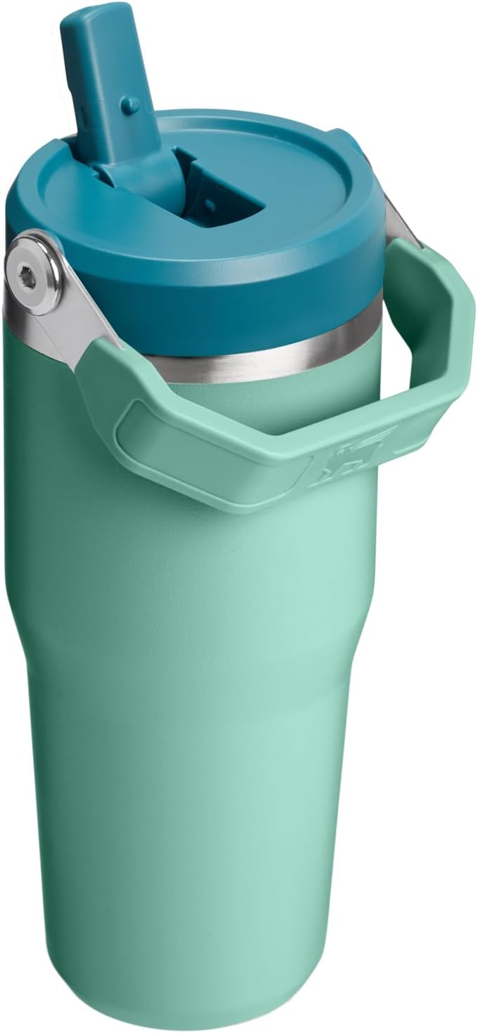 STANLEY IceFlow 2.0 Flip Straw Tumbler with Handle 14 oz | Twist On Lid and Flip Up Straw | Leakproof Water Bottle | Insulated Stainless Steel | BPA-Free | Spring Green - Image 3
