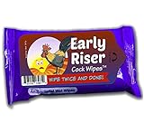 Early Riser Cock Wipes - Funny Gag Gifts for Men - Travel Size, Made in America