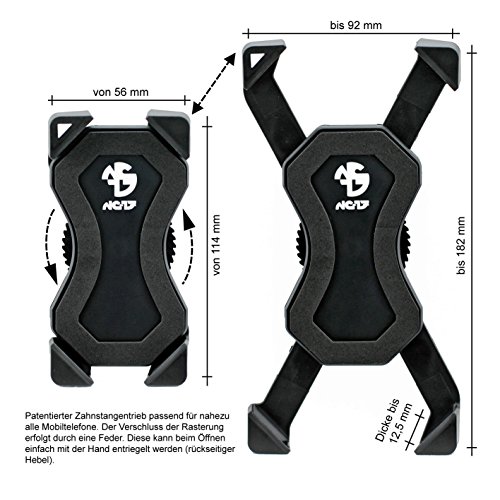 Support smartphone vélo NC-17 Connect 3D #1 moto support navigation noir