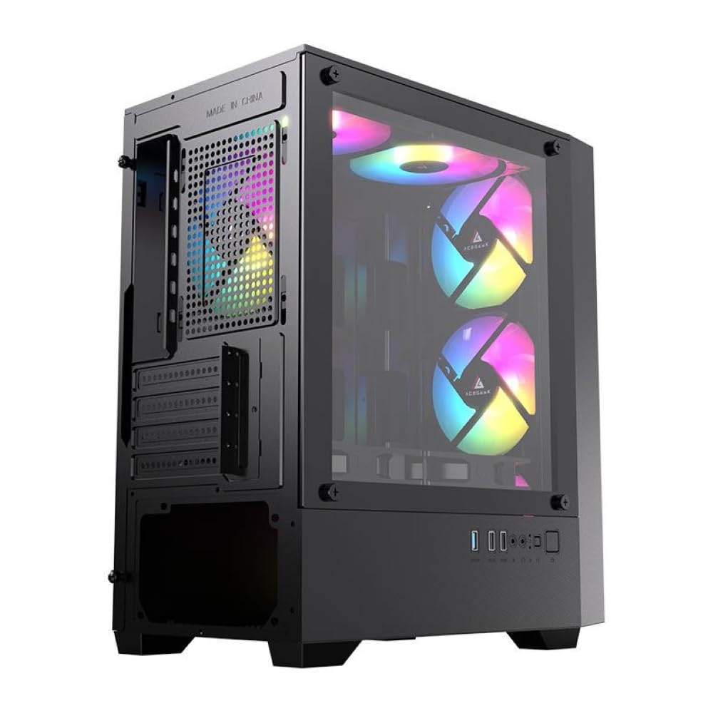Gabinete Gamer Acegeek Stratus Mesh | Mid-Tower | Vidro Temperado