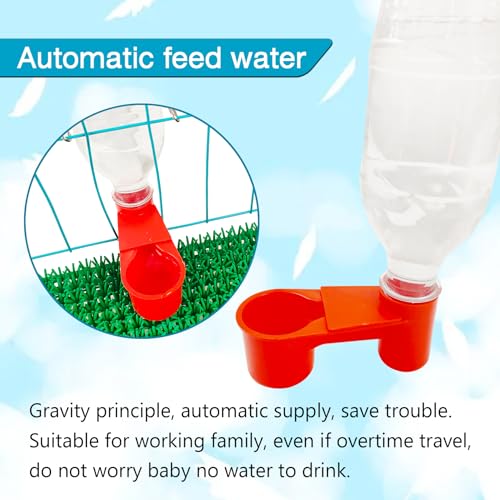 10 Pcs Bird Drinker Feeder Plastic Soda Pop Water Bottle Cup Pigeon Water Bottle Feeder for Cage for Chicken Pigeons Birds - Image 4