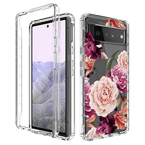 Coque Pixel 6 Pro antichoc intégrale à fleur violette - 6
