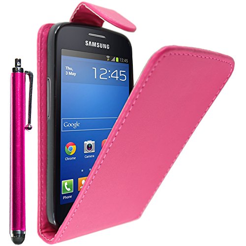 ebestStar - Coque Compatible avec Samsung Galaxy Trend 2 Lite SM-G318H, Galaxy V Plus Etui Housse PU Cuir Rabat Flip + Stylet, Rose [Appareil: 121.4 x 62.9 x...