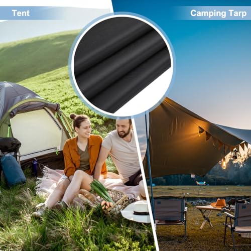 Premium 210 Denier Waterproof Canvas Fabric - 2 Yards of UV-Resistant Polyester for Outdoor Projects, Crafting & More - Black, 59" Wide 6 Premium 210 Denier Waterproof Canvas Fabric - 2 Yards of UV-Resistant Polyester for Outdoor Projects, Crafting & More - Black, 59" Wide - Image 5