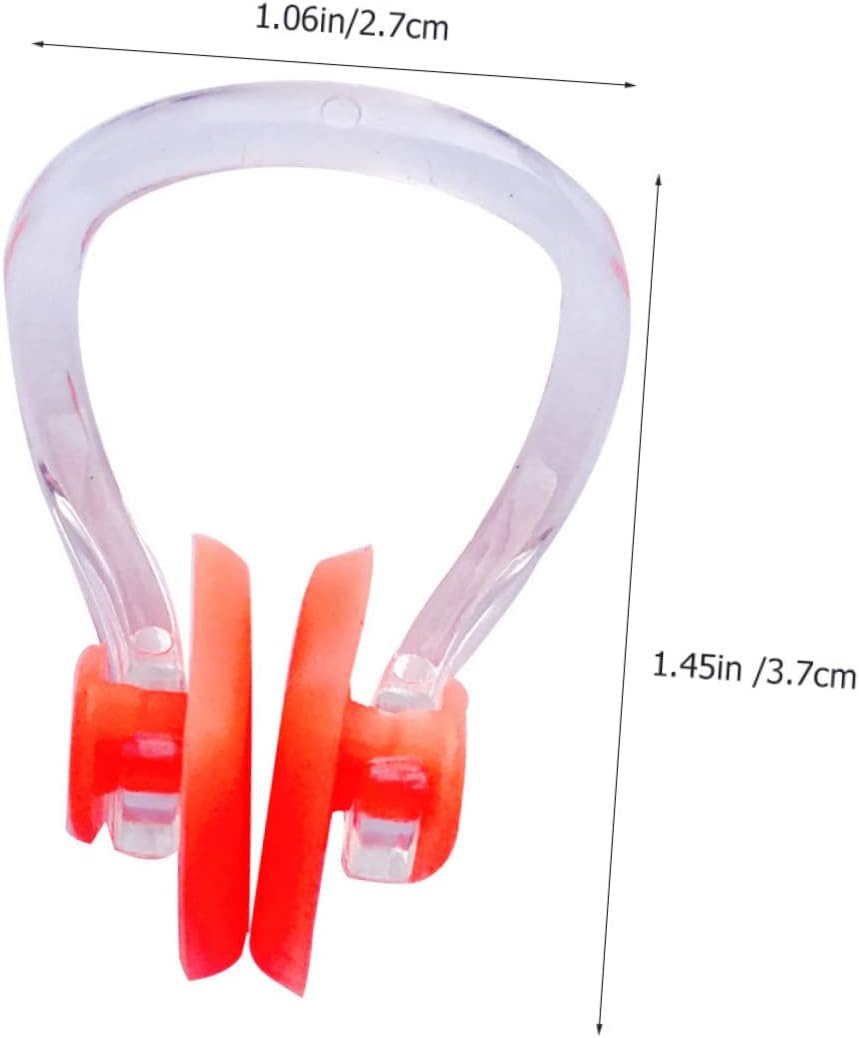 Hemoton Soft Comfortable Waterproof Silicone Swimming Nose Clips 20pcs Nose Protection Clamp Set for Adults for Pool Diving and Water Sports