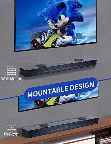 Sound Bar, Sound Bar With Dual Built-In Subwoofer, 38 Inch 2.1 Sound Bar For Tv, 90W Wired & Wireless Bluetooth 5.0, Hdmi/Optical/Aux/Usb, Wall Mountable, Surround Sound System For Home Theater 2023 #TOP5