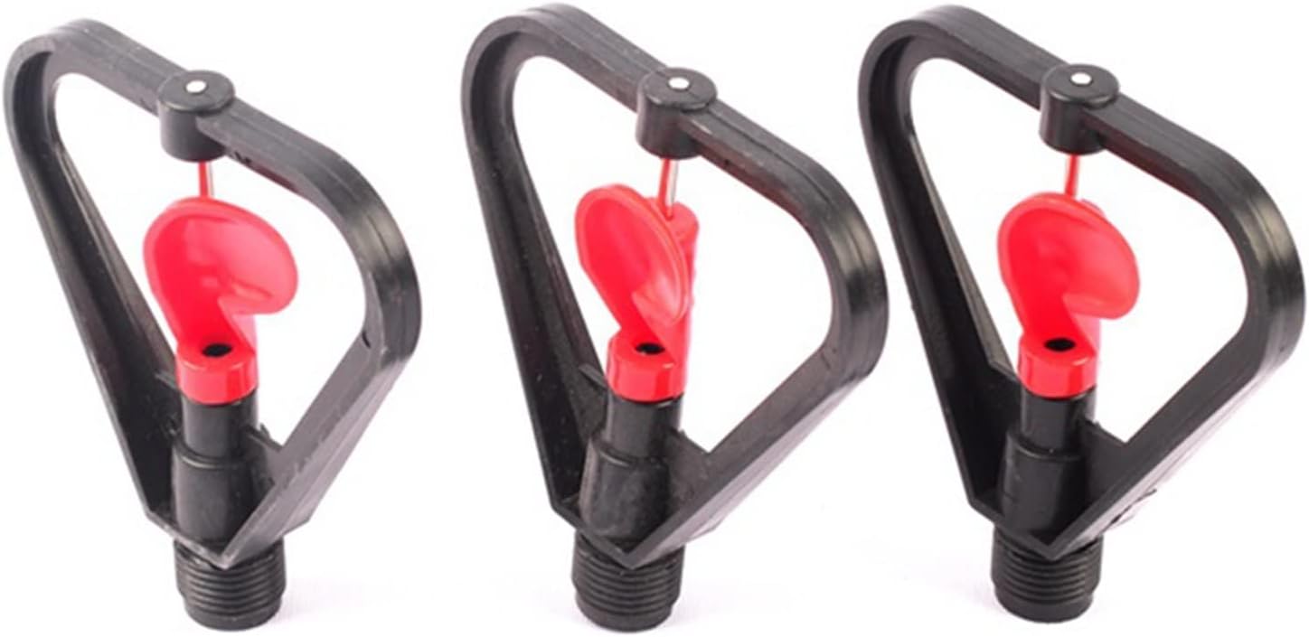 Gardening Irrigation Dripper 20 Pieces of 1/2 Inch External Thread Lawn Sprinkler Thickened Frame Stainless Steel Rod Automatic Rotating Irrigation Landscape Nozzle