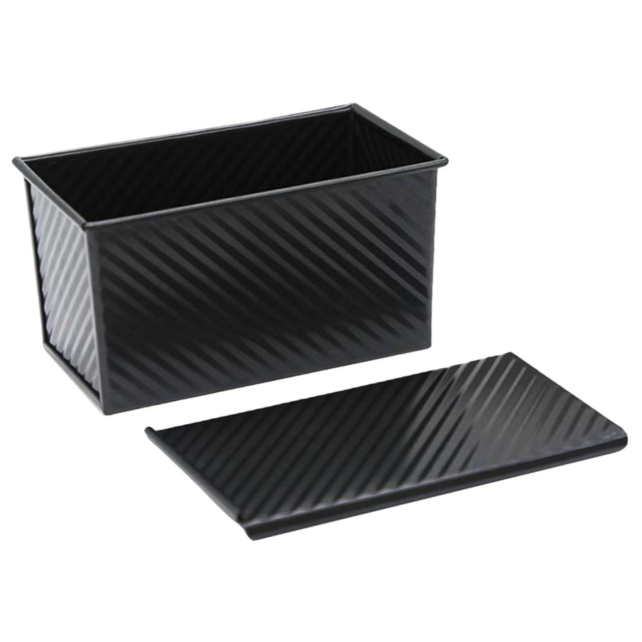 KICHOUSE Non Stick Carbon Steel Toast Mold with Lid Loaf Pan for Baking Delicious Bread for Home Baking and Oven Use