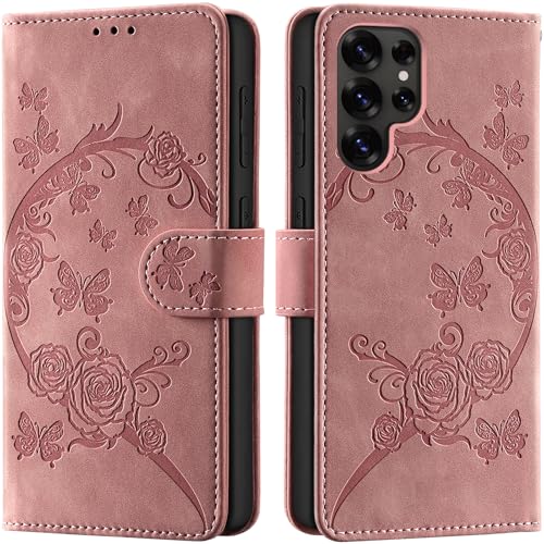 Wallet Case for Samsung Galaxy S25 Ultra Pink