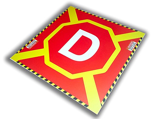 Preisvergleich Produktbild Droneport - PROFESSIONAL Edition - Drohnen Landeplatz / Landeplattform - mobiler Landeplatz / Landing Platform / Dronepad / Helipad / Heliport / Pad für Drohnen & Quadrocopter (Large, Alu-Red)