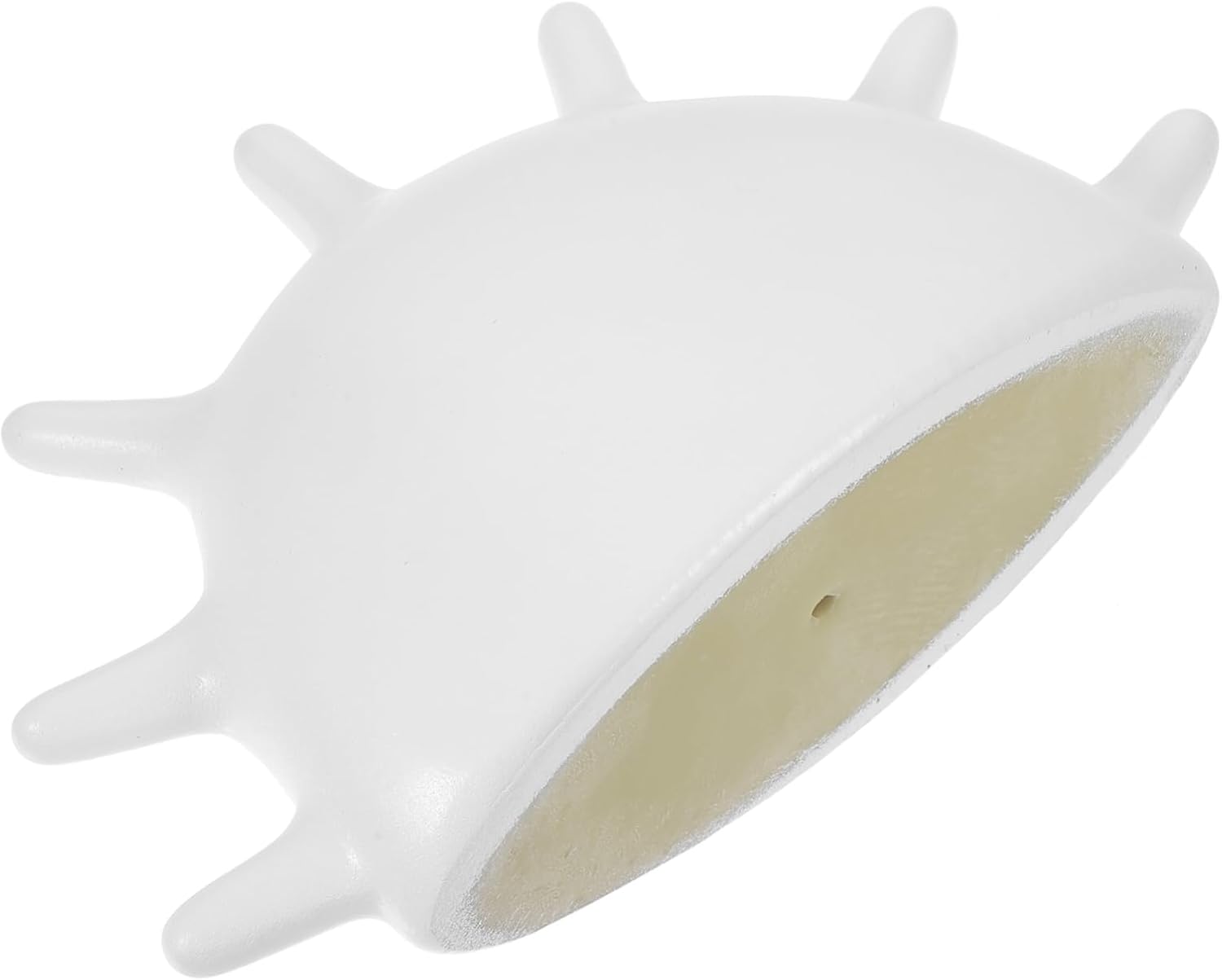 Cabilock Hand Shaped Resin Jewelry Stand Xmas for Rings White Desktop