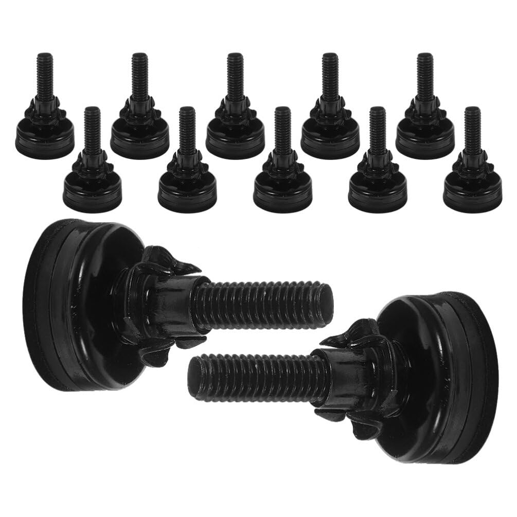 Patas ajustables para muebles negros pack de 12 piezas de recambio universales