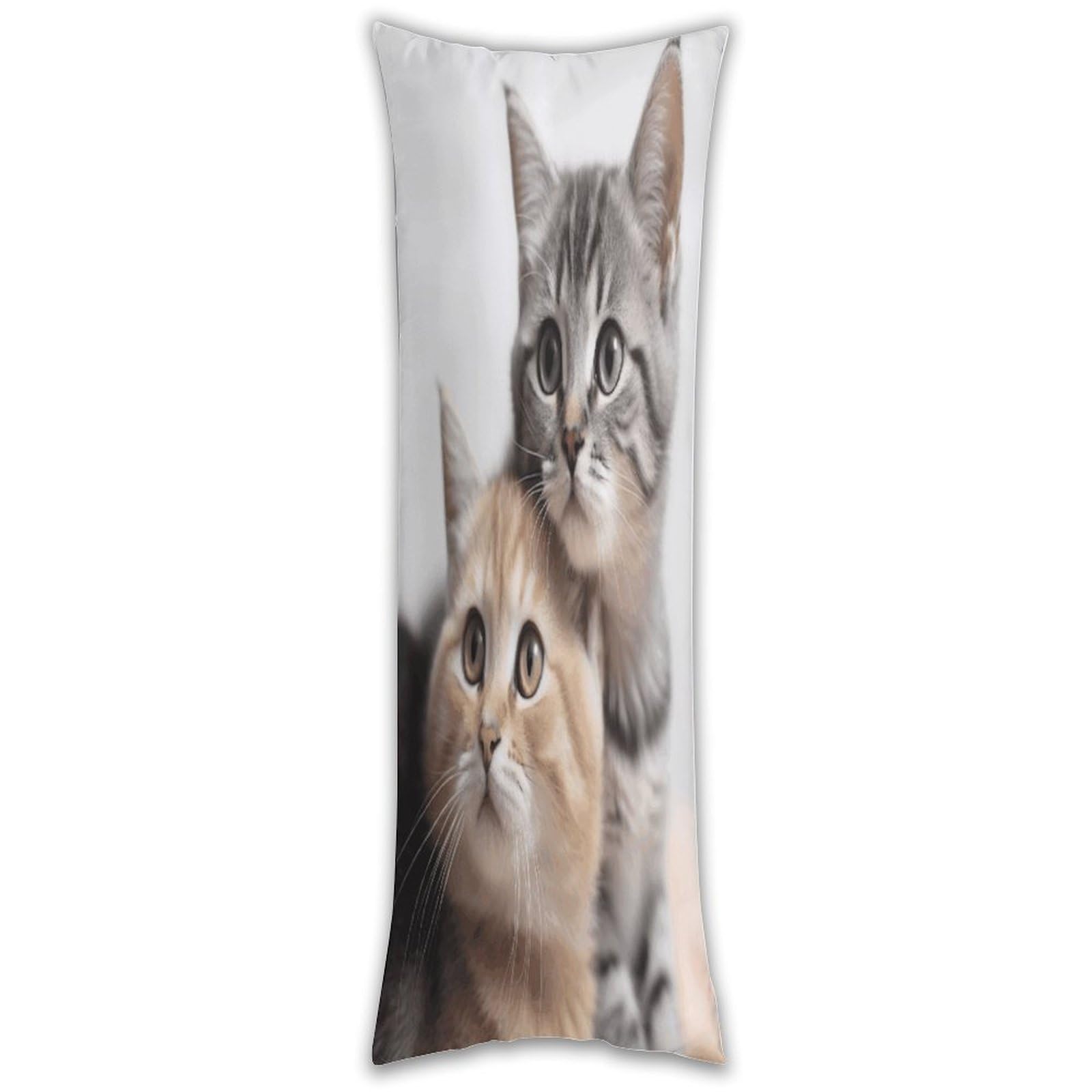 Cats Long Pillow Case with Zipper Ultra Soft Microfiber Long Pillow Cover Breathable Body Pillow Protector Soft Wrinkle Pillowcase for Bed Sofa Bedroom 53 X 19 in