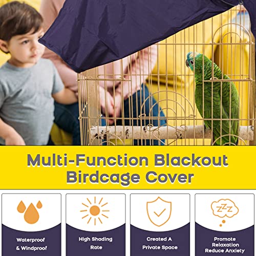 Image of QBLEEV Bird Cage Covers, Breathable Blackout Birdcage Covers for Night