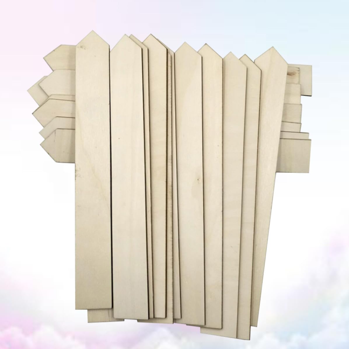 Étiquettes Marqueurs de Jardin Rustiques 24x3cm en Bois 100 pour Plantes pour Potager et Jardin en Plein Air
