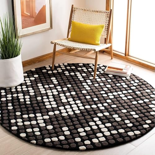Image of Sifa Carpet Modern Round Area Rug - Hand-Tufted with 100% NZ Wool, Thick & Soft Circular Carpet for Living & Dining Room, Weight -87 Pund, Size-12x12 Feet (144x144 Inch Round)
