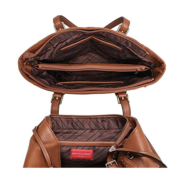 Montana-West-Tote-Bags-Large-Leather-Purses-and-Handbags-for-Women-Top-Handle-Shoulder-Satchel-Hobo-Bags Montana West Large Leather Tote Bags for Women Cute Concealed Carry Shoulder Bags Handbags with Gun Holster MWC-H1002BR