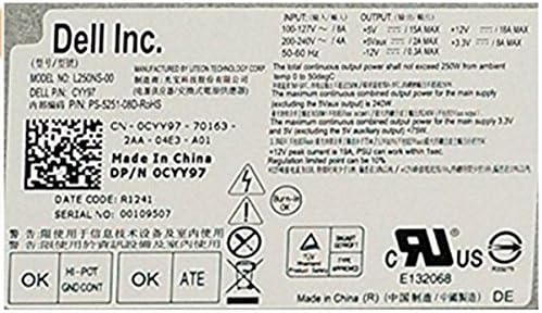Power supply unit specification label