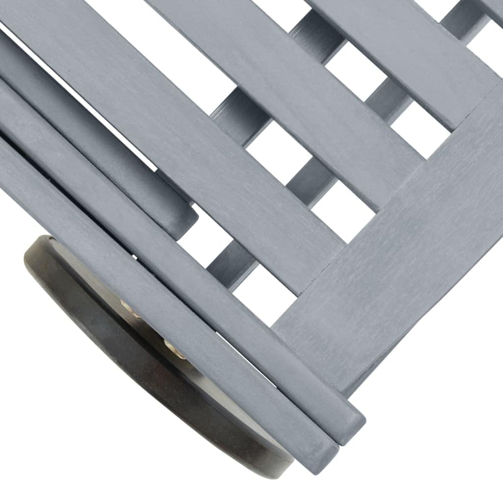 Patio Sun Lounger Gray,Outdoor Chaise Lounge,Patio Lounge Chair,Beach Sunbathing Chair,Camping Chair,Portable Loungers,Adjustable Backrest and Footrest,for Patios,Pools,Camping,Solid Acacia Wood