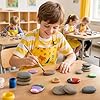 Simetufy 100pcs 1.5-3in River Rocks for Painting,2 Sizes Flat Smooth Rocks for Arts & DIY, Kindness Rocks, Paint Stones for Craft (50pcs Each Size: 1.5-2in, 2-3in) #1