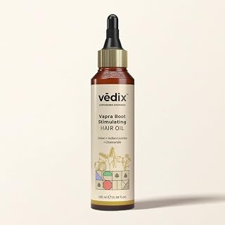 Vedix Vapra Root Stimulating Ayurvedic Hair Oil | Hair Growth Oil With Chamomile + Indian Licorice + Onion Hair Oil - Cust Price In India