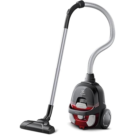 ELECTROLUX CompactGo Canister Bagless Vacuum Cleaner for Home, 1600 W, Dust Cleaner, HEPA Filter, Dust Pro, 2-in-1 Crevice & Upholstery Nozzle, Watermelon Red, Z1231WR (1.60 liters)