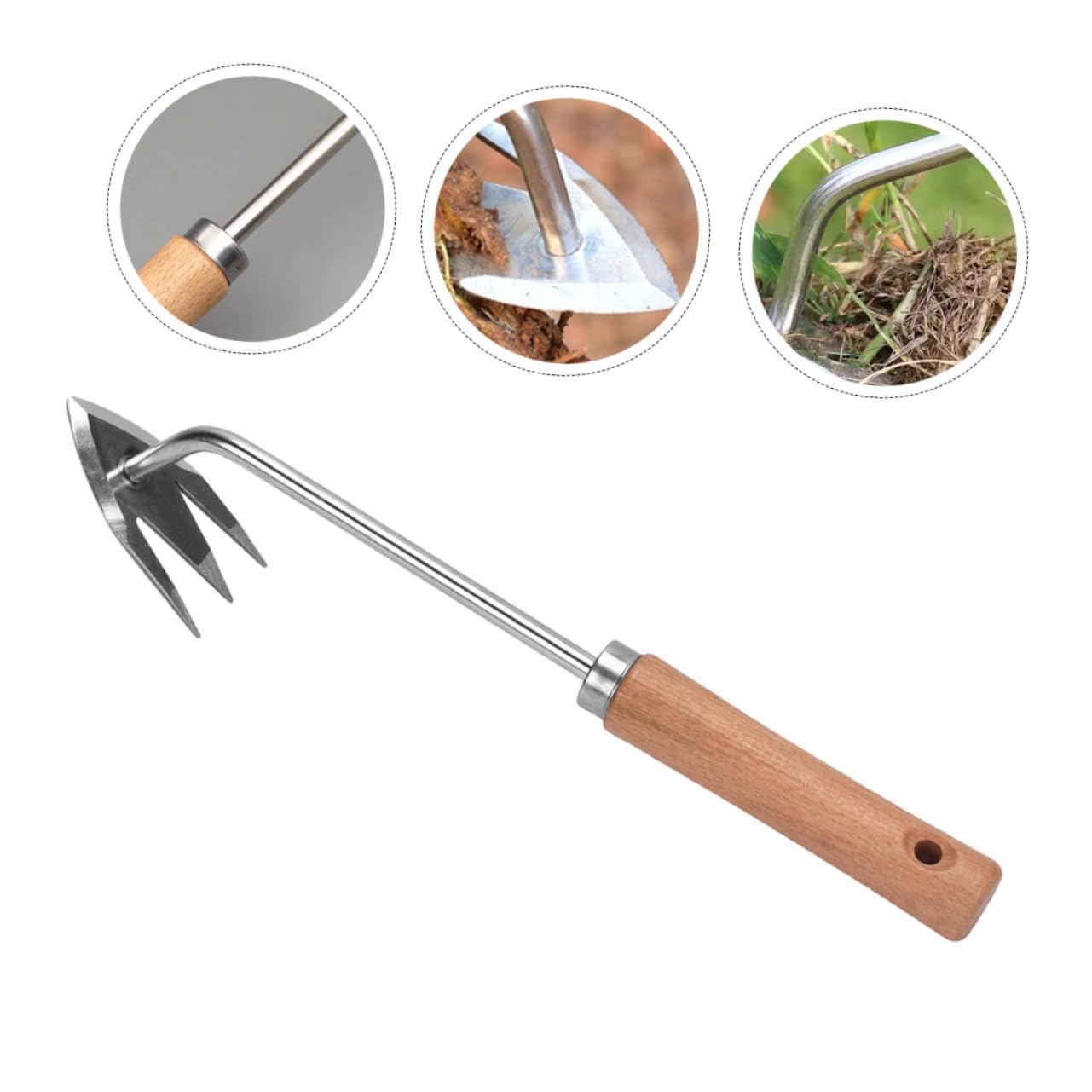 Milisten 3 Stück Ergonomischer Hand Unkrautstecher und Multifunktionales Gartenwerkzeug zum Entfernen Moos für Enge Spalten und Verwurzelte Pflanzen und Rutschfester