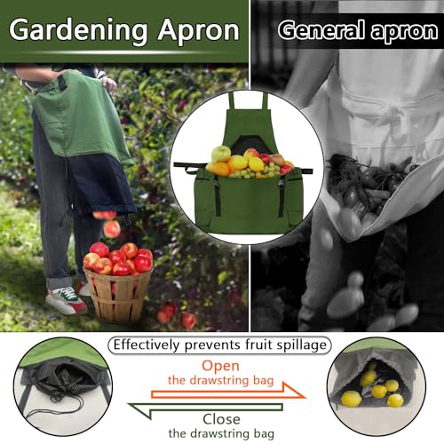 Gardening-Apron-Harvest-Apron-Gardening-Gifts-for-Men-Gardening-Apron-with-Pockets-for-Women-Green