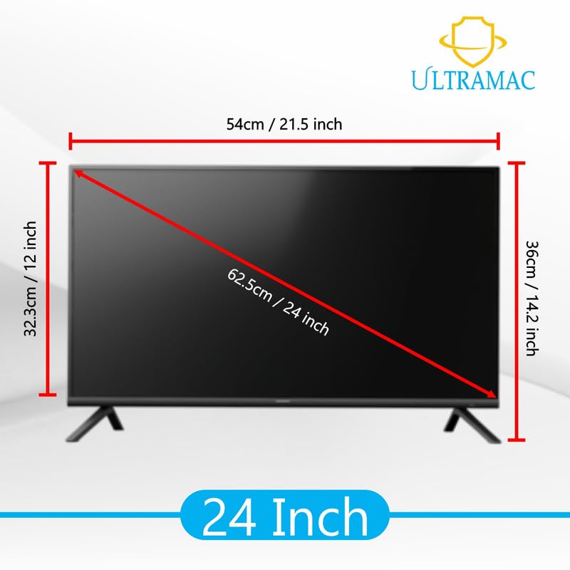 Image of ULTRAMAC 24 inch 3mm Acrylic TV Screen Guard | 9H Hardness | Scratch & Splash Resistant | ISO Certified Protection with Ultra HD Clarity