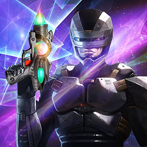Electric Toy Space Gun, Galactic Infinity Alien Blaster Pistol For Kids Pretend Play With Flashing Led Lights And Blasting Laser Fx Sounds (Style 2) #TOP5